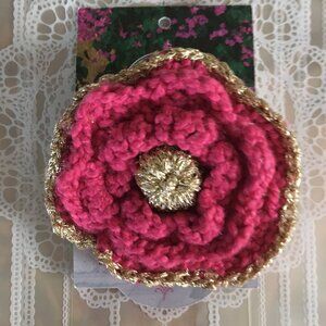 NKS Carmen Collection Scrunchie. 100% Haute Couture. Lurex Gold Thread. NWT.